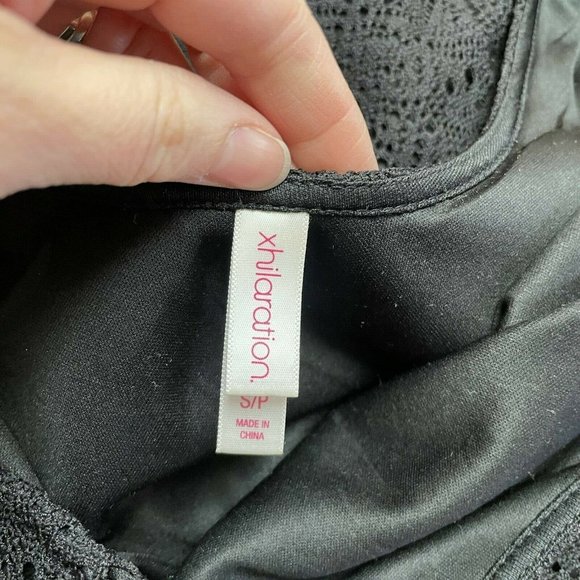 Xhilaration Black Lace Dress Size‎ Small S Bell Sleeve Scoop Back - Picture 5 of 7